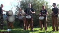 Auftritt der Trommelgruppe ABOROMA in Amorbach zum  Gartenfest des interkulturellen Gartens im September 2017 Bild4